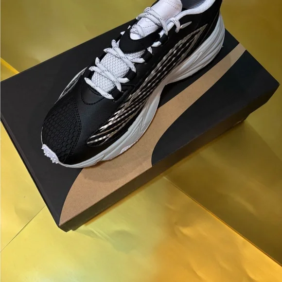 Men’s PUMA Spirex Speed Shoes - Black-Silver Mist - Size 12